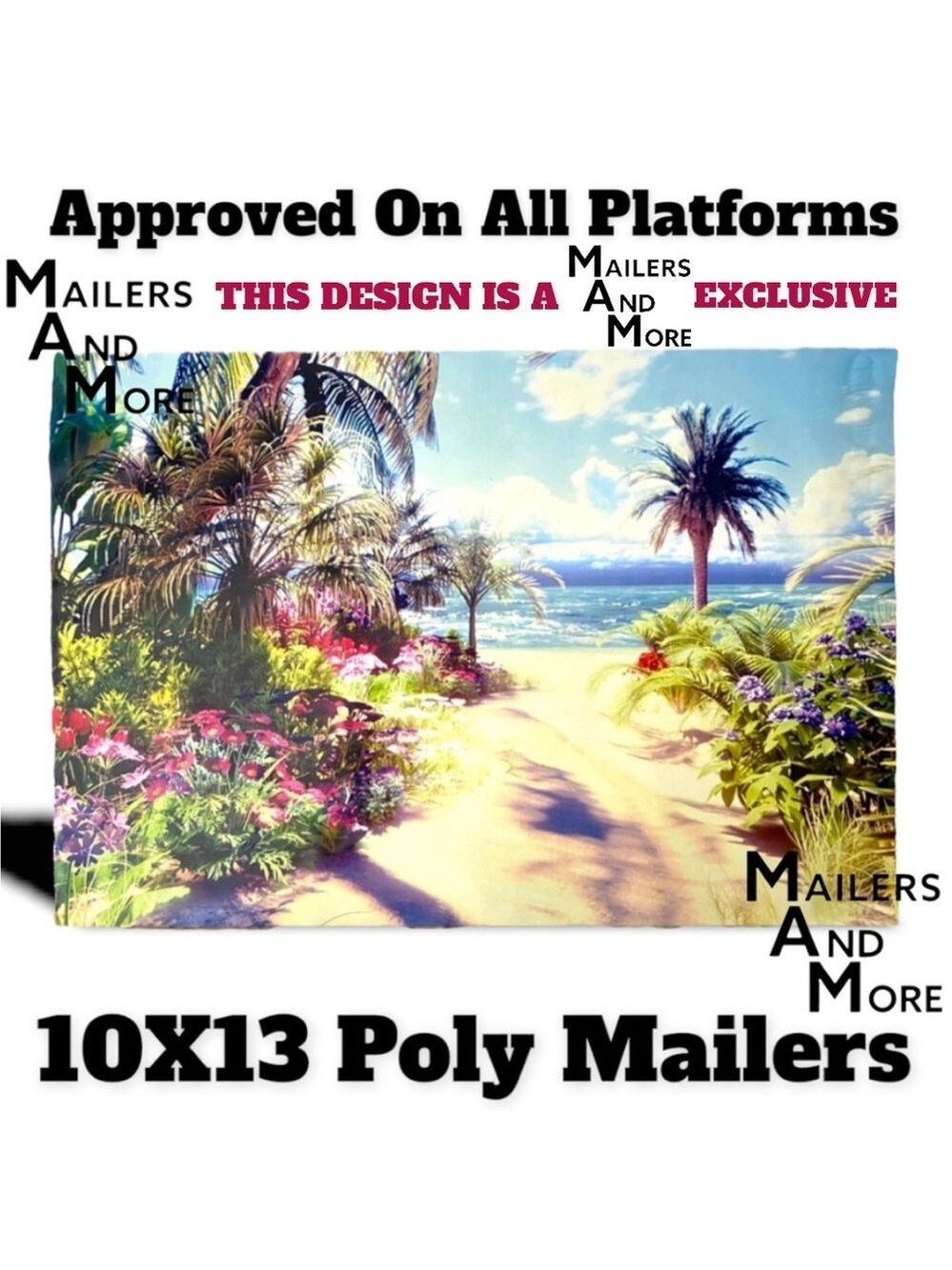 25 10X13 Poly Mailers Road to the Beach, Shipping Envelopes PRICE IS FIRM - Picture 9 of 13